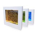 Sensory Light LED Glitter Filled Square Light Lamp 220mm