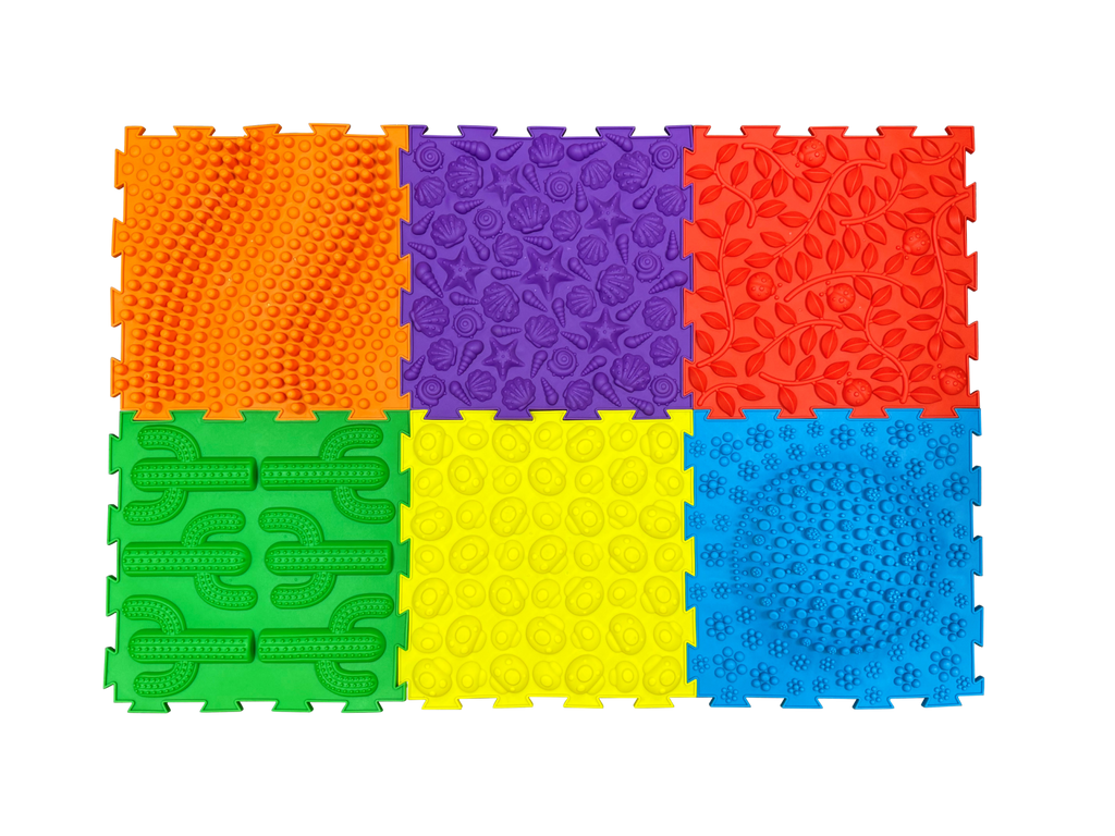 Massage Puzzle Floor Tiles – Bright Colour Pack